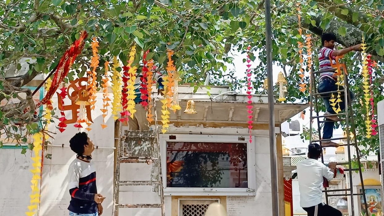 preparation for navrataras in naina devi