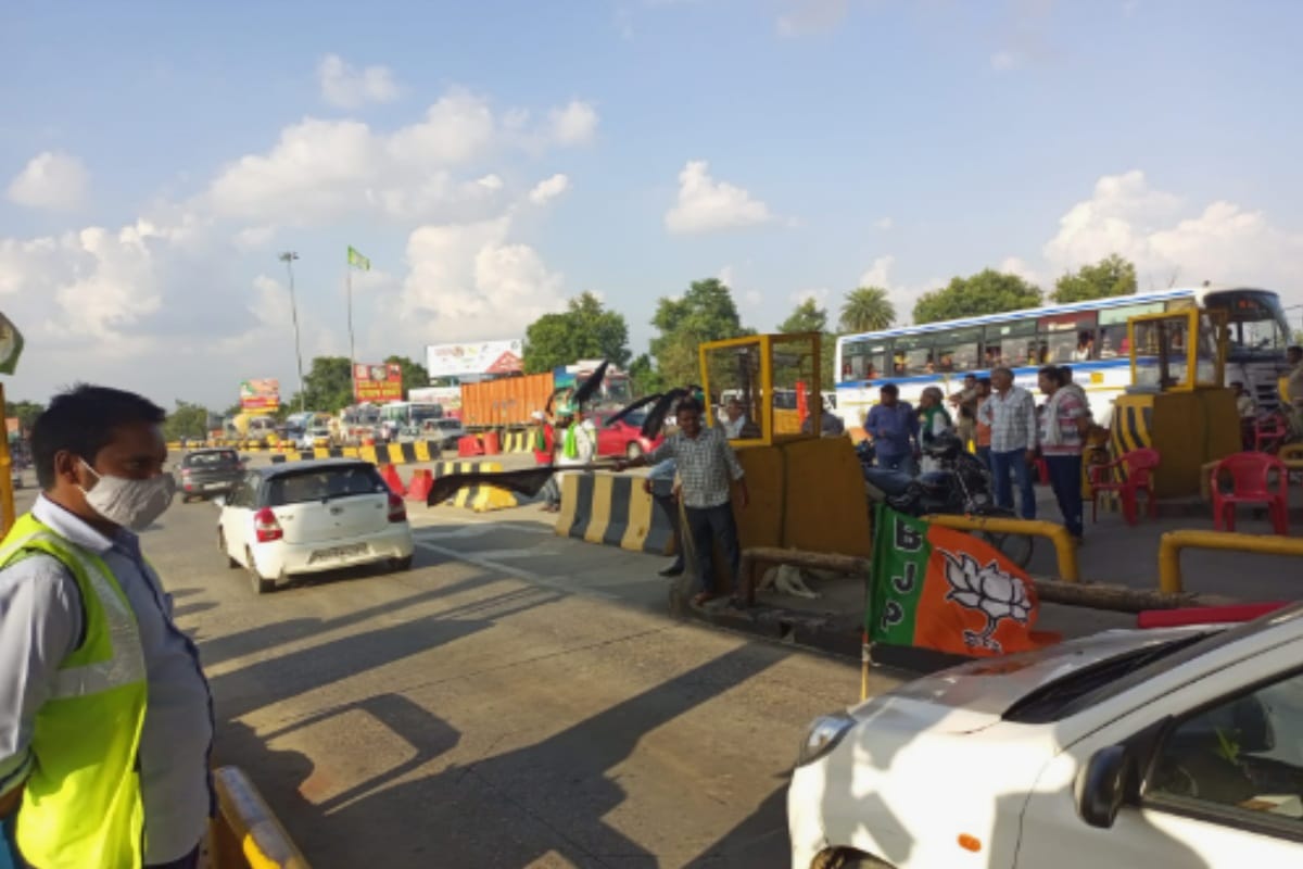 Farmers protest against Lakhimpur Kheri violence: BKU workers showed black flags to BJP MLC in Meerut