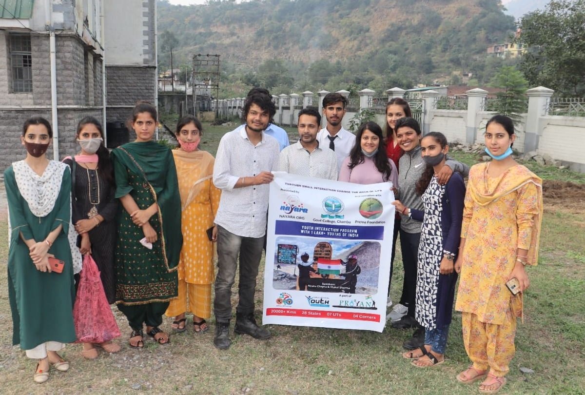 ride for youth jaagrukta campaign reached in Chamba from Rajasthan.