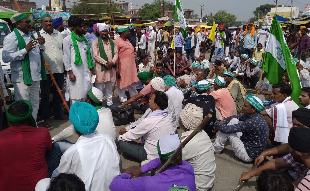 Farmers protest