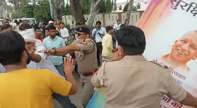 RLD's ruckus in employment fair, minister's speech stopped
