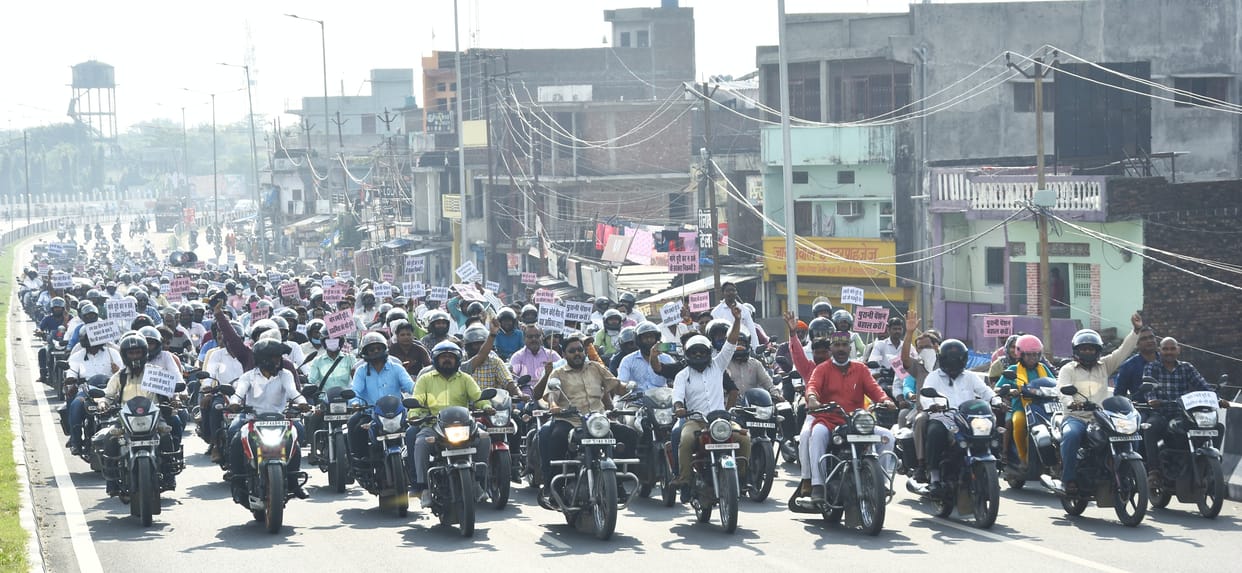 Bike rally led by teacher MLA