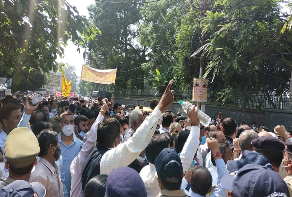 Uttarakhand Officer Staff Teacher Coordination Committee Hunkar Rally in dehradun Photos