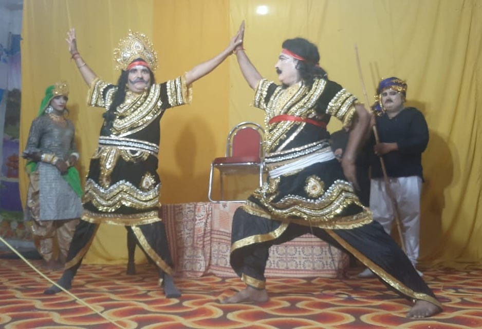 Vishwamitra asked for Rama and Lakshmana from King Dasharatha.