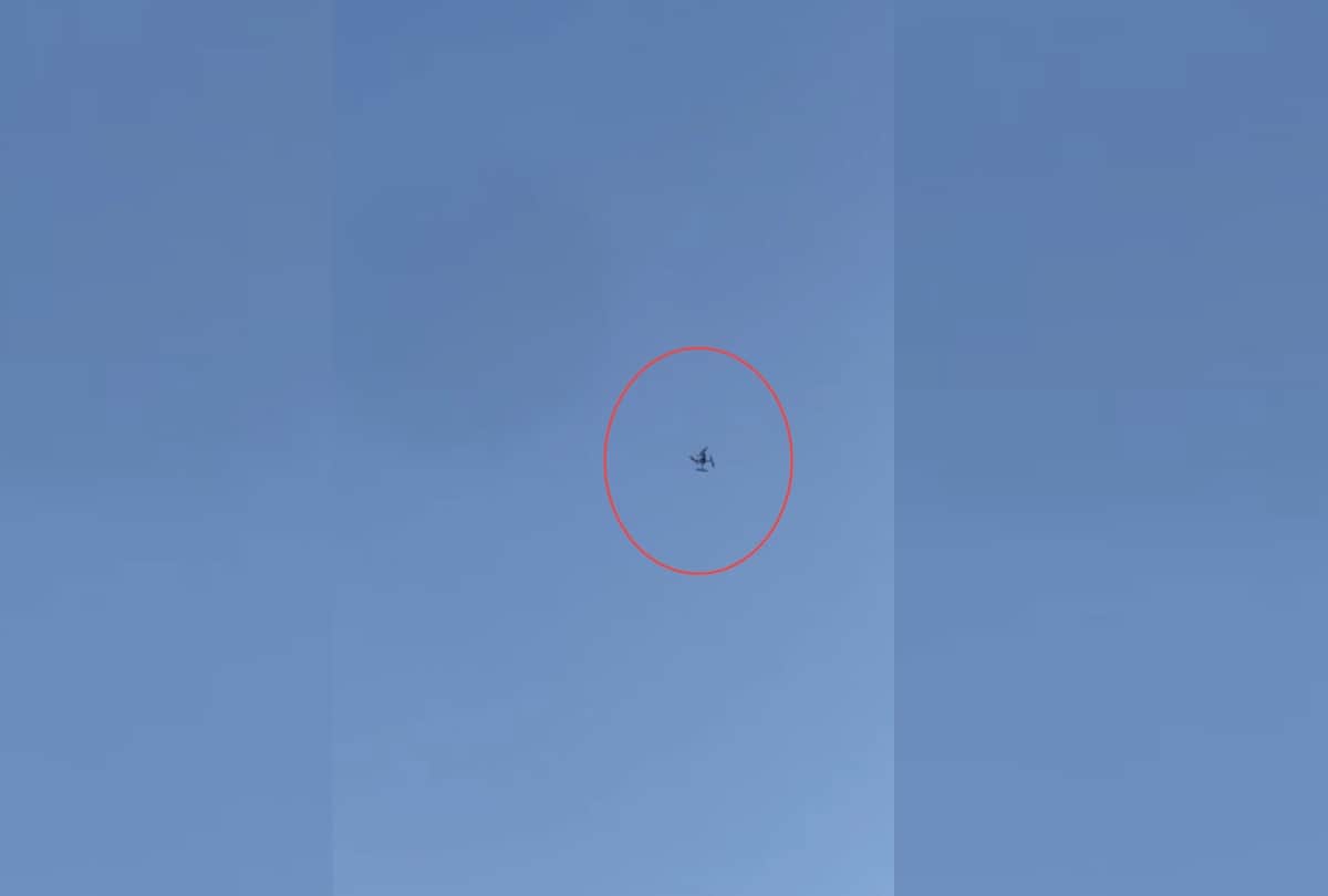 Drone camera over a room where priyanka gandhi is detained.