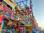 अंबेडकरनगर के शहजादपुर में दुर्गा पूजा पर्व को लेकर तैयार हो रहे पंडाल