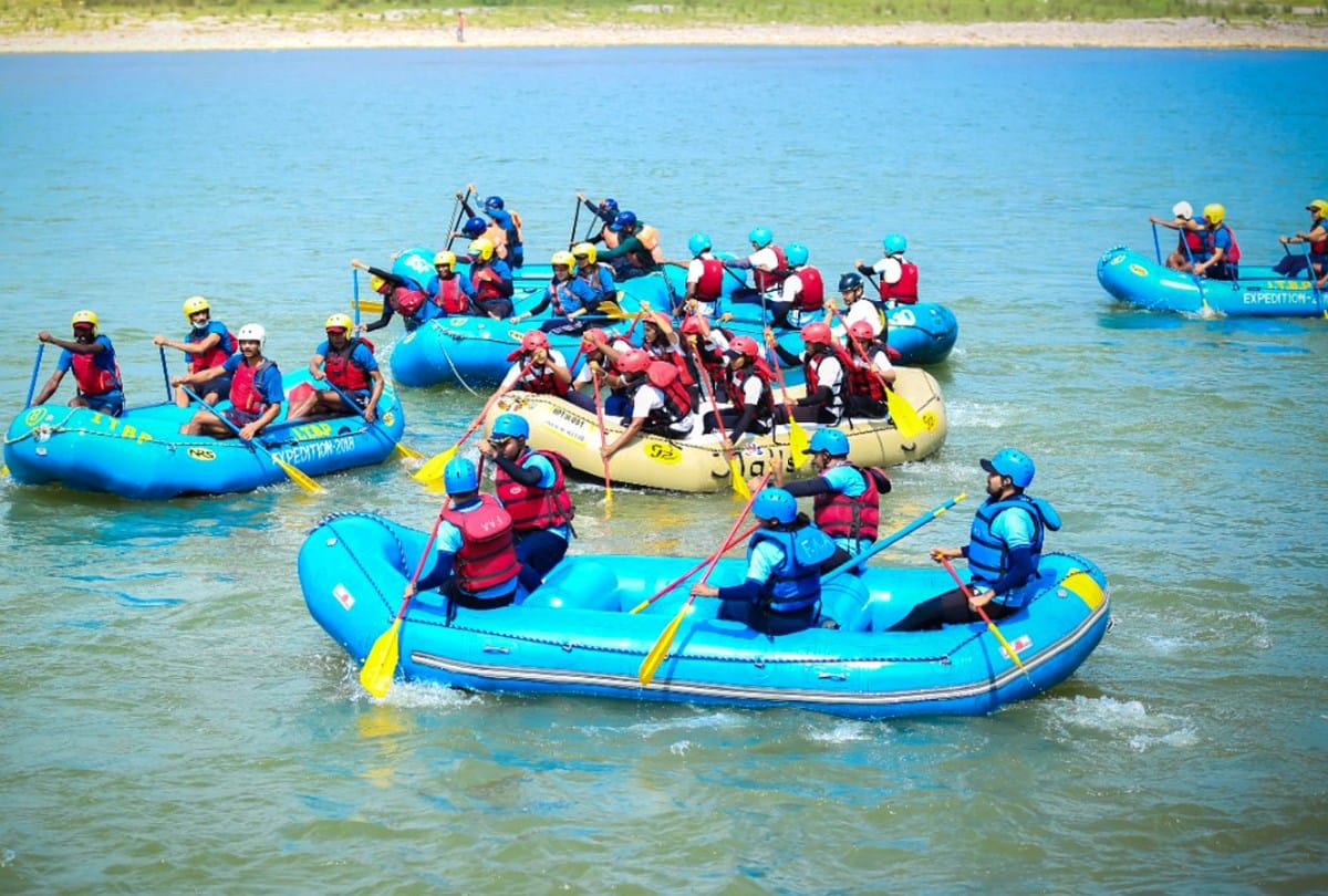 All india river rafting marathon series in Beas River Nadaun Hamirpur BSF get first and ITBP gets second position