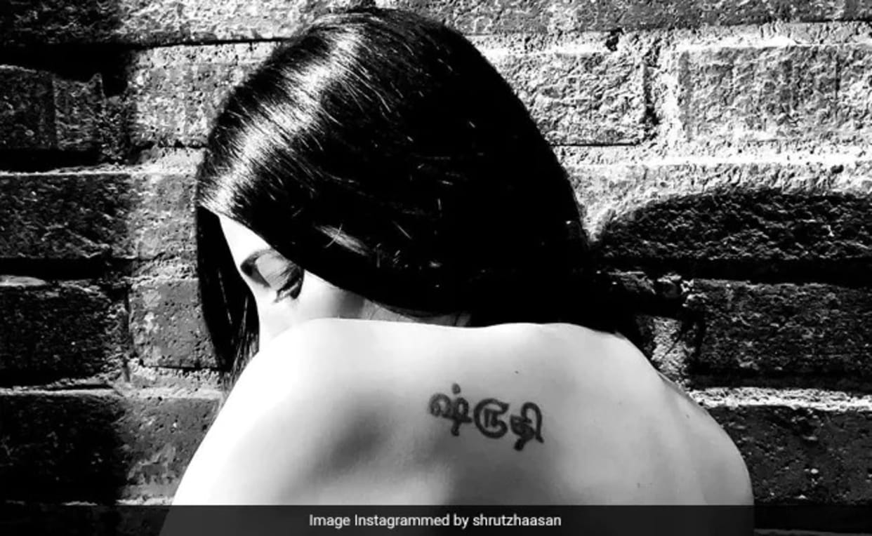 Photo: Shruti Haasan shared topless picture, know whose name is written on the back?