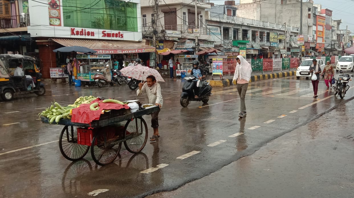 In 15 minutes, four in the city and 15 mm rain in Bondkalan