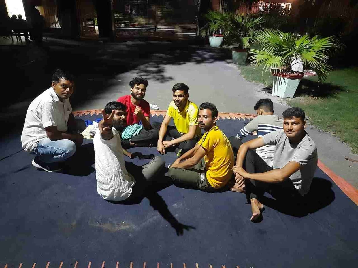 Students' union members sit on dharna against GJU Vice Chancellor