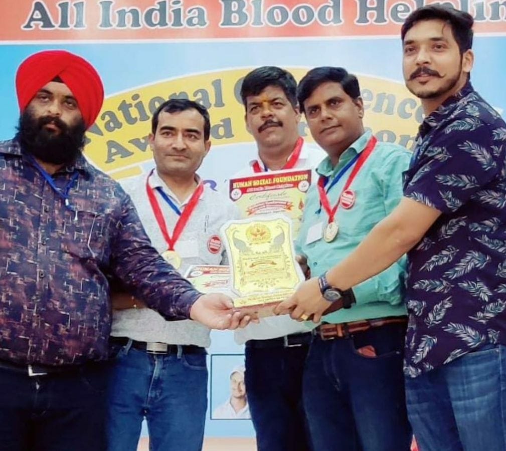 Blood volunteers team honored in Rajasthan