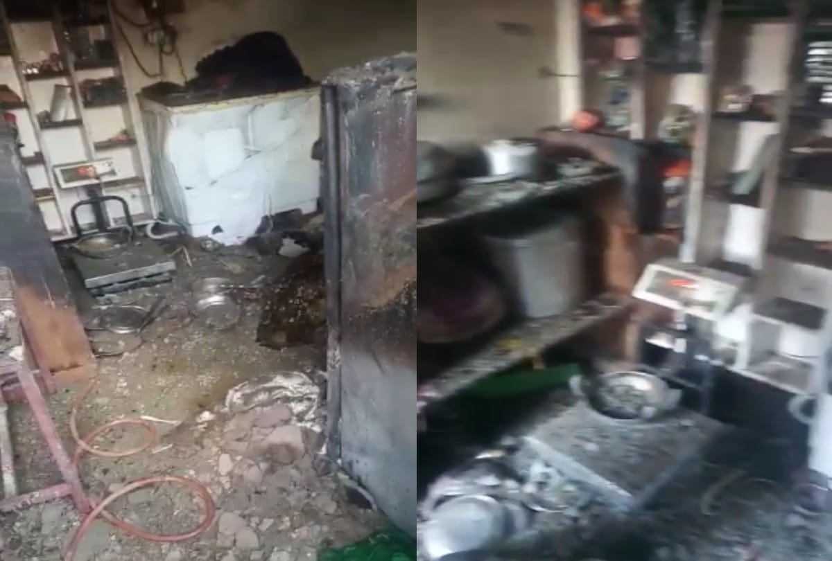 Three people including two children died due to a fire caused by domestic gas leakage at a house in Delhi