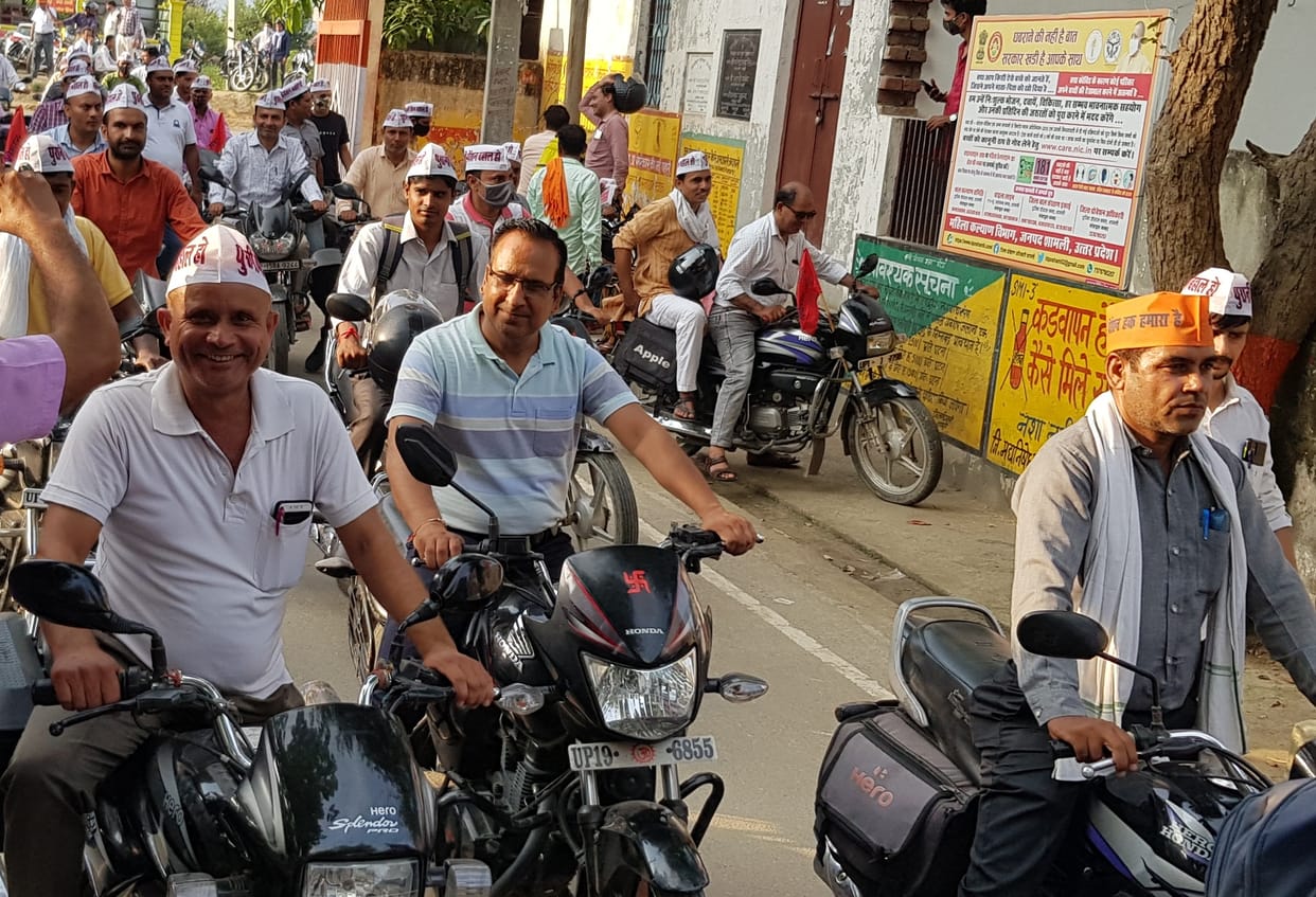 Teachers took out bike rally