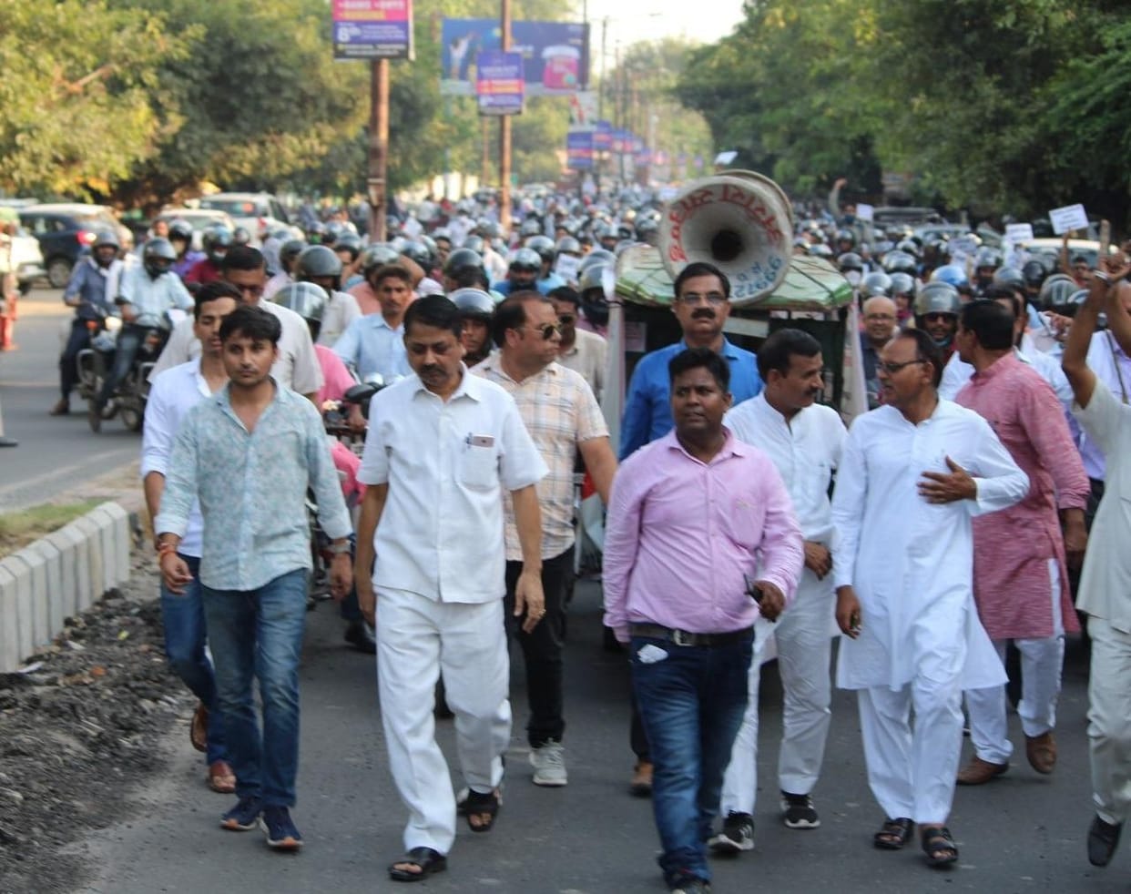Employees-teachers took out bike rally