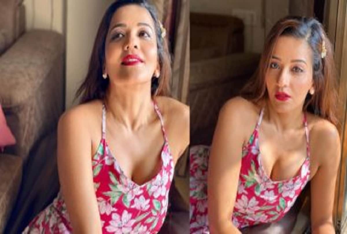 Bhojpuri actress monalisa looks pretty in new floral dress