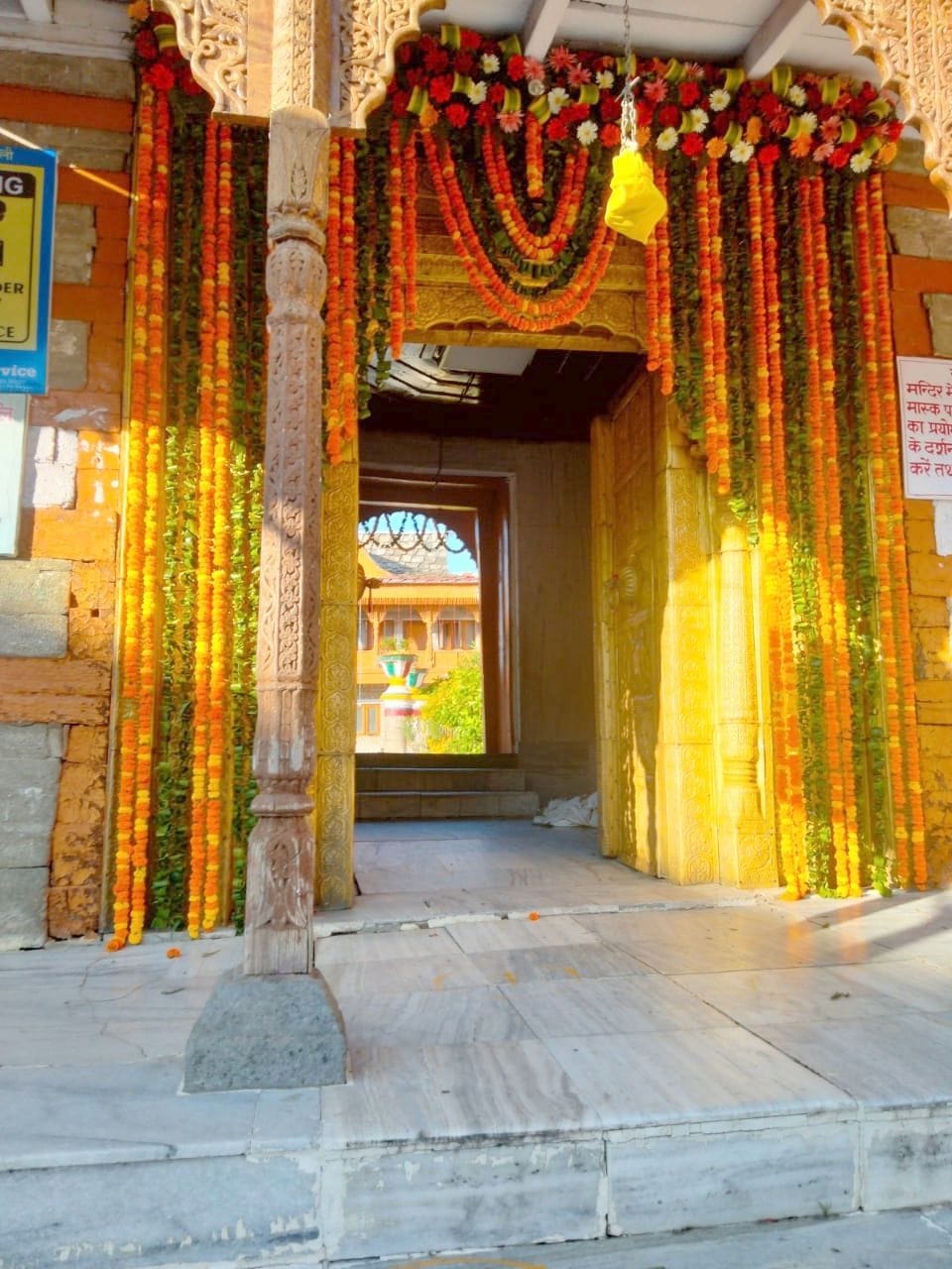 maa bhima kali temple decoreted for navratr