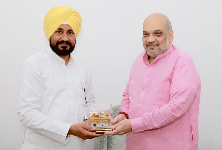 Punjab CM Charanjit Singh Channi meets Home Minister Amit Shah