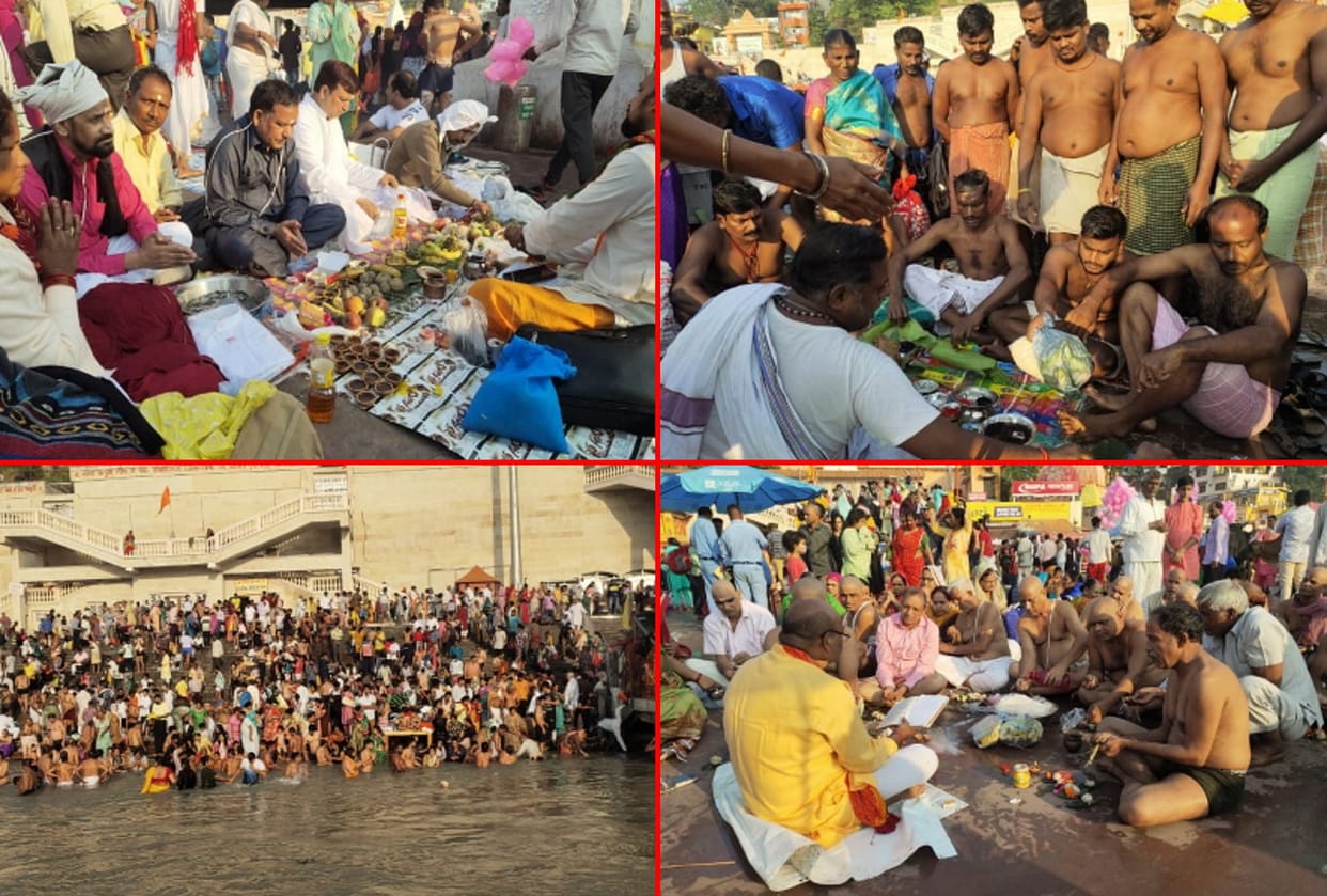 Pitru Amavasya 2021: huge rush in haridwar rishikesh all ganga ghat, see photos