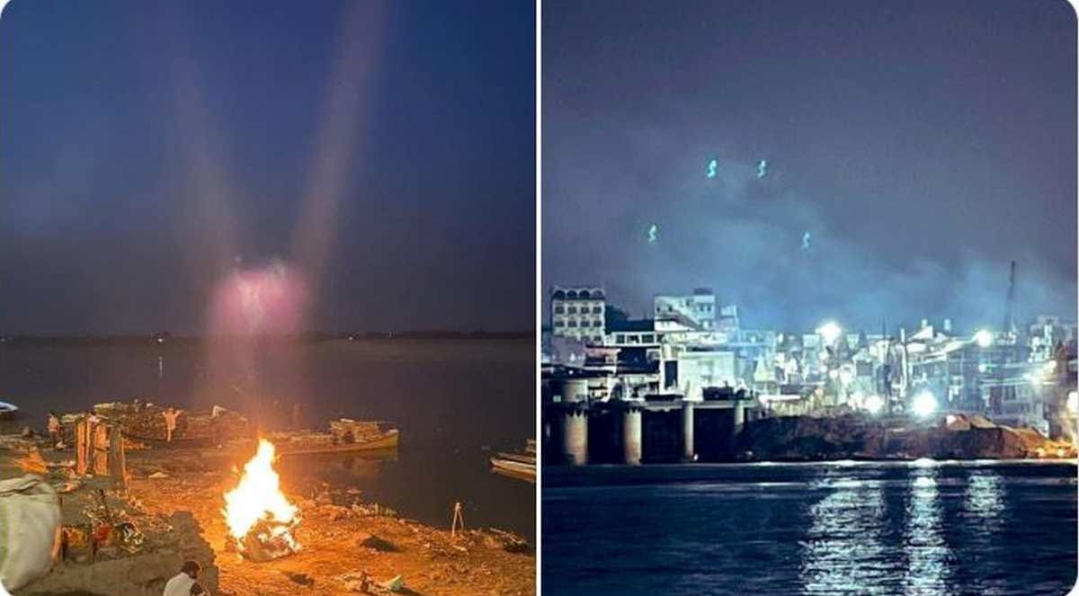 Supernatural figures seen on top of pyres at Manikarnika Ghat Varanasi everyone stunned