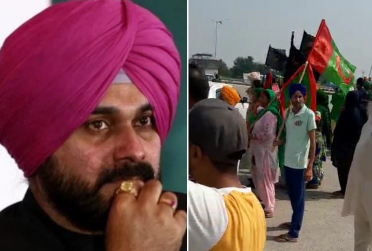 Congress leader Navjot Singh Sidhu faced protests of farmers in Patiala