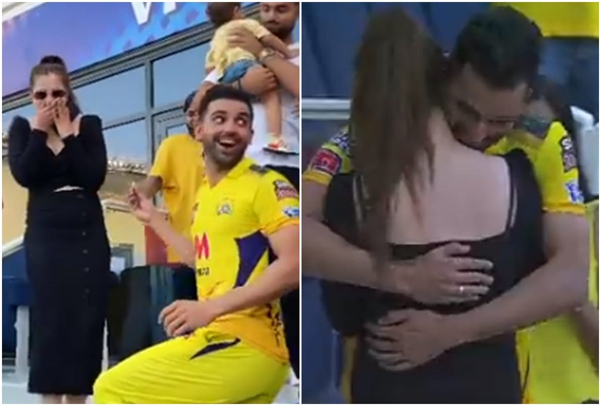 CSK vs PBKS: Chennai Pacer Deepak chahar proposes his girlfriend after end of match