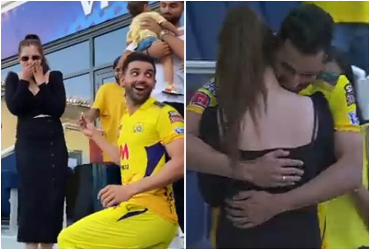Deepak Chahar Proposes to Girlfriend After IPL Match At Stadium