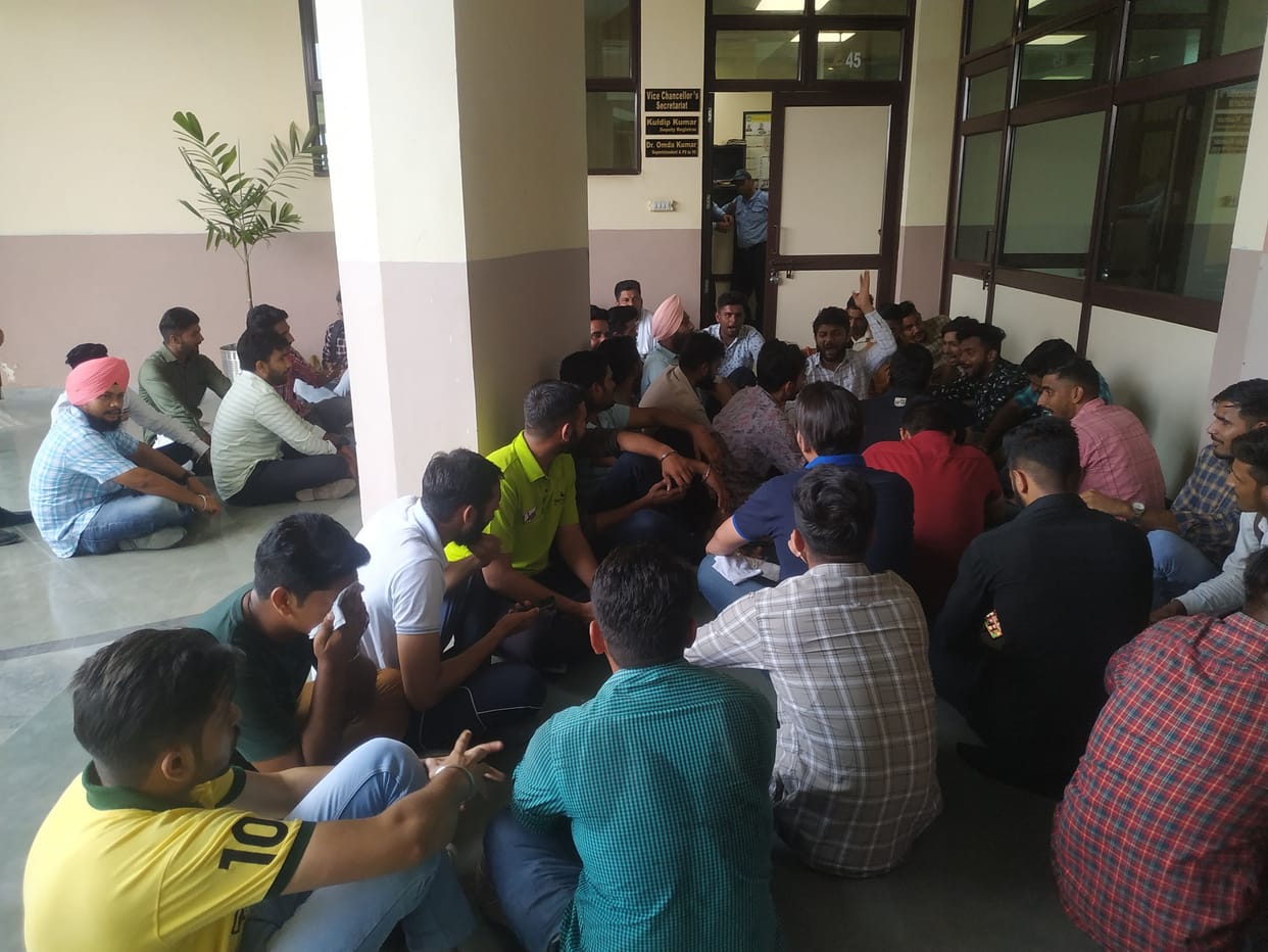 CDLU: Students furious when the security in-charge stopped them while standing in the parking lot