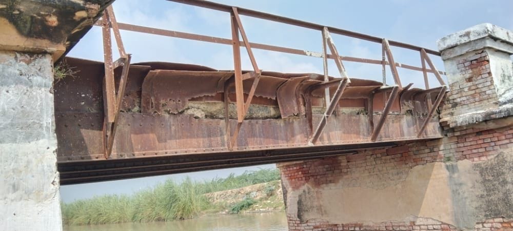 The dilapidated iron bridge built under the British rule, was built in 1851