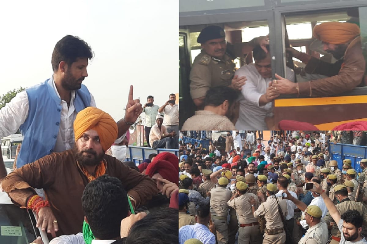 Lakhimpur Kheri Update: Heavy ruckus in Saharanpur and Many leaders including Navjot Singh Sidhu and cabinet minister Raja Amarendra Singh arrested