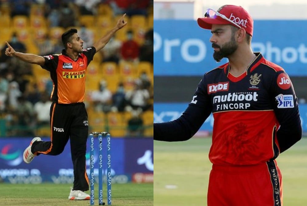 RCB vs SRH IPL 2021, Sunrisers Hyderabad VS Royal Challengers Bangalore match pics, Umran Malik takes autograph from Virat Kohli 