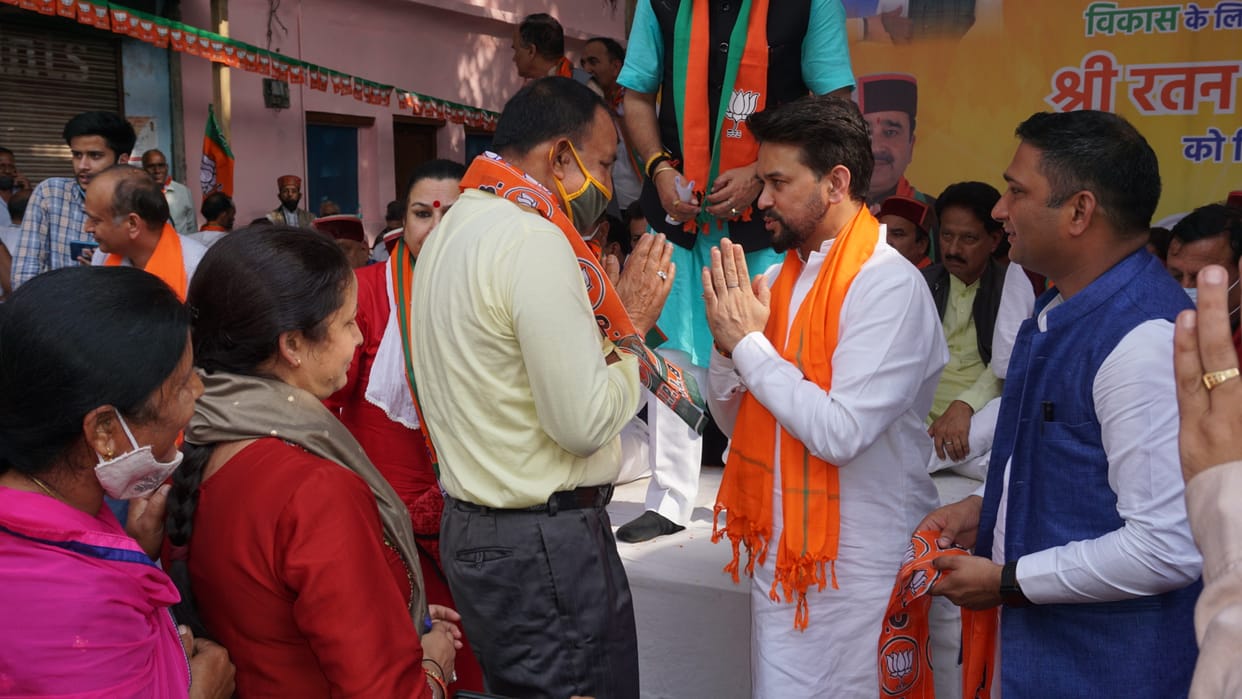 BJP to win state by-election unitedly, Anurag Thalur said in a rally at Arki