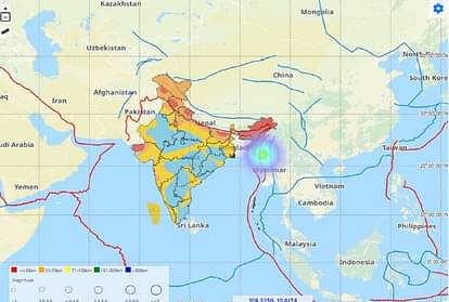 Earthquake of magnitude 5.5 occurred around 11:58 pm last night near Monywa in Myanmar