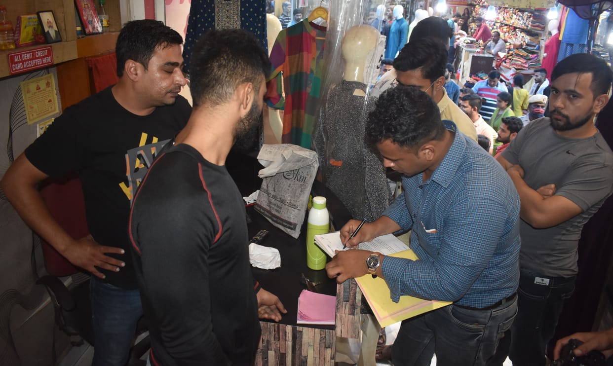 Invoices of 17 shopkeepers who encroached