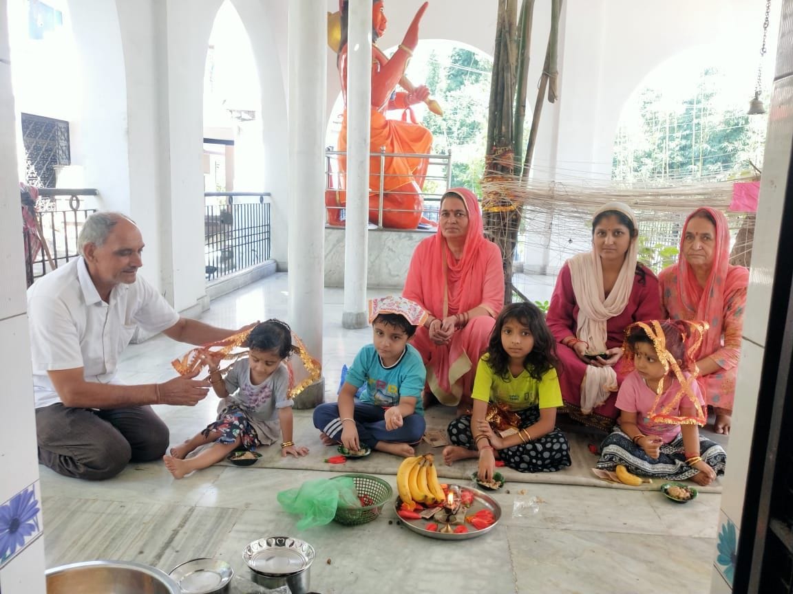 District-wide girl worship on the first Navratri