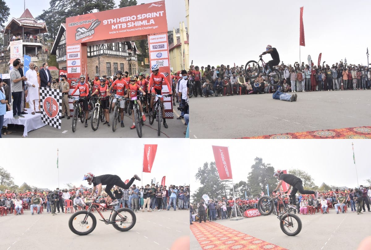 Governor showed green signal to MTB Himalayan Cycle Race at shimla, riders showed amazing feats on the ridge