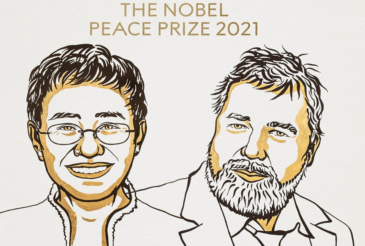 Nobel Peace Prize for 2021 announced US Journalist Maria Ressa and Russian Journalist Dmitry Muratov selected for safeguarding Freedom of Expression