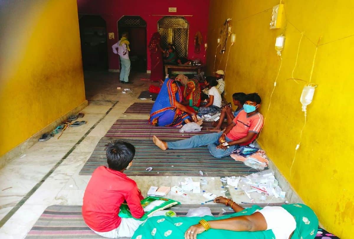 Viral Fever Treatment Given By Doctors To Patients At Mattress