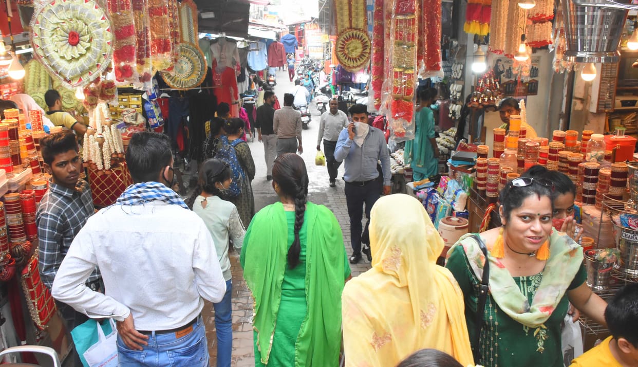 Thousands filled attendance in the temple, those who followed the rules got darshan