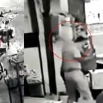 थप्पड़ मारते कैमरे में कैद एएसआई।