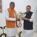 मुख्यमंत्री धामी से मिले केंद्रीय जलशक्ति राज्यमंत्री प्रह्लाद पटेल