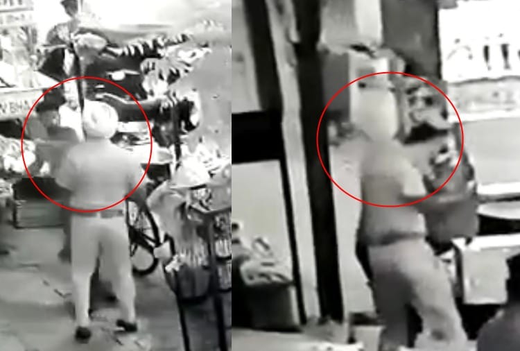 ASI slaps street vendors in Bathinda of Punjab