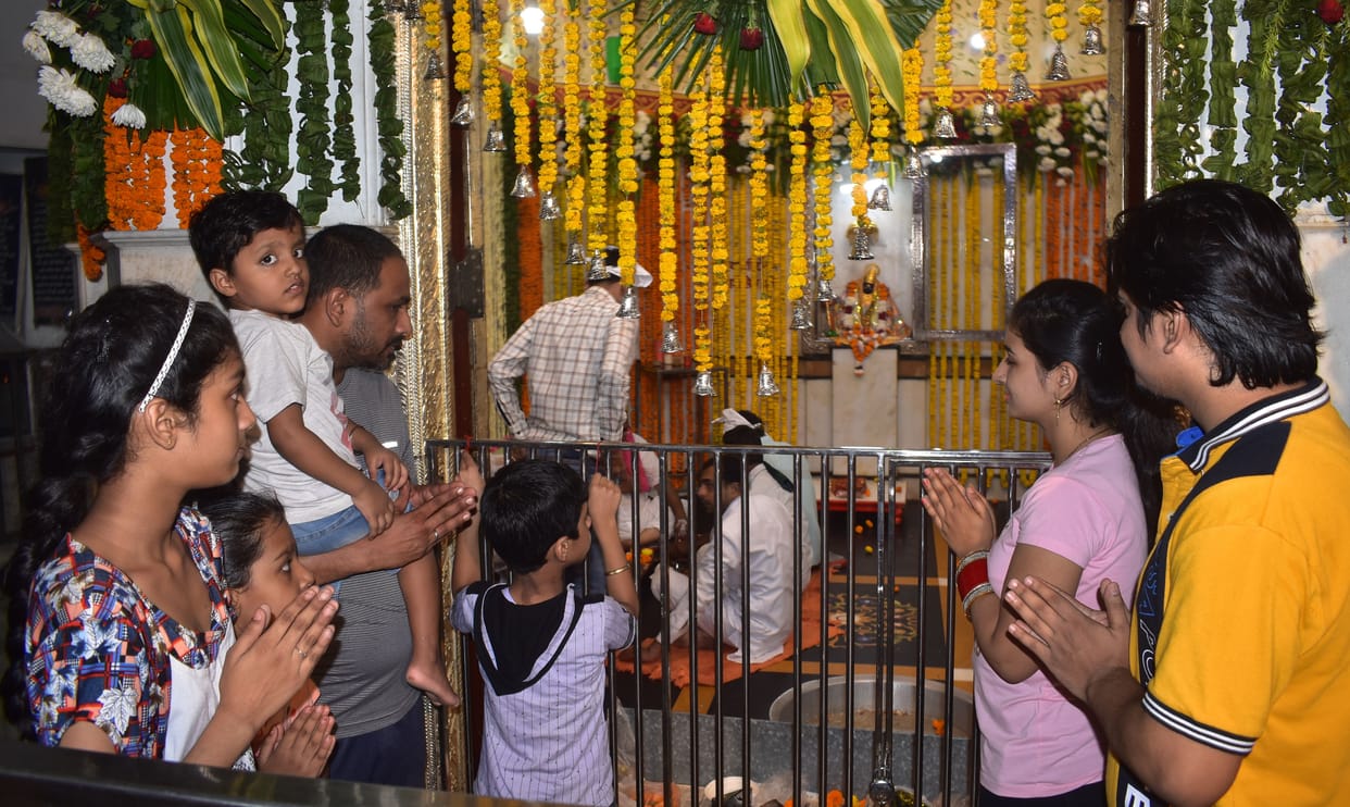 Maa Chandraghanta and Kushmanda worshiped together in auspicious coincidence