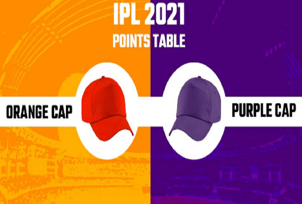 ipl 2021 purple cap and orange cap race after the league round