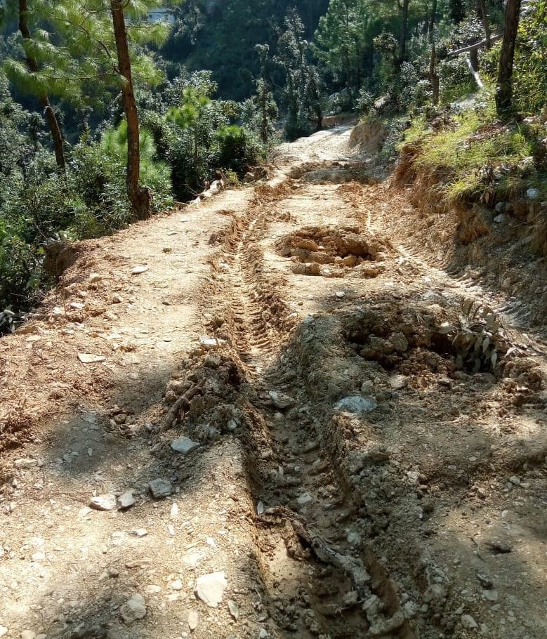 500 meter road built by doing shramdan