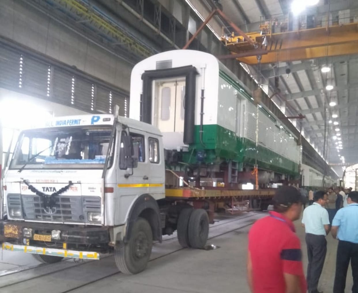 Two coaches to be sent to Mozambique leave for Mumbai Port
