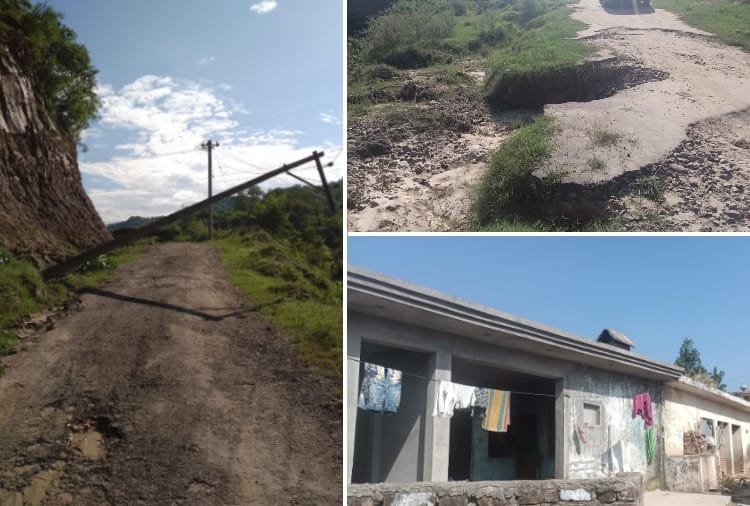 Road to Masol village closed due to falling of power poles