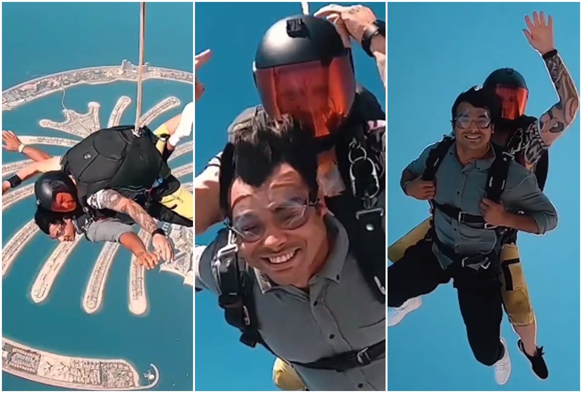 Tokyo Olympic gold medalist and javelin thrower Neeraj chopra skydiving video goes viral
