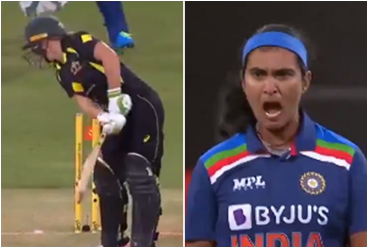 INDW vs AUSW Indian pacer Shikha Pandey bowled alyssa healy with a terrific inswinger delivery video goes viral as ball of the century