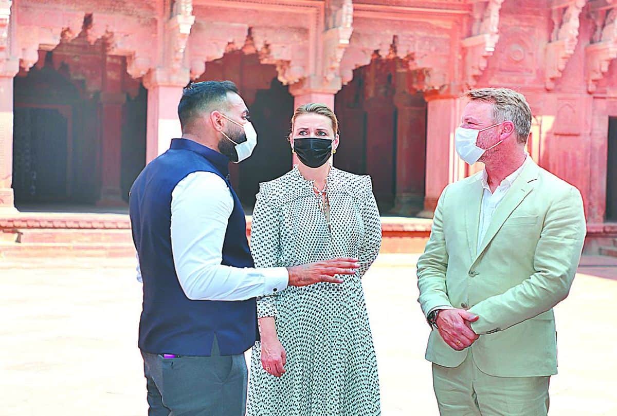 Denmark Prime Minister Mette Frederiksen visits Agra Fort
