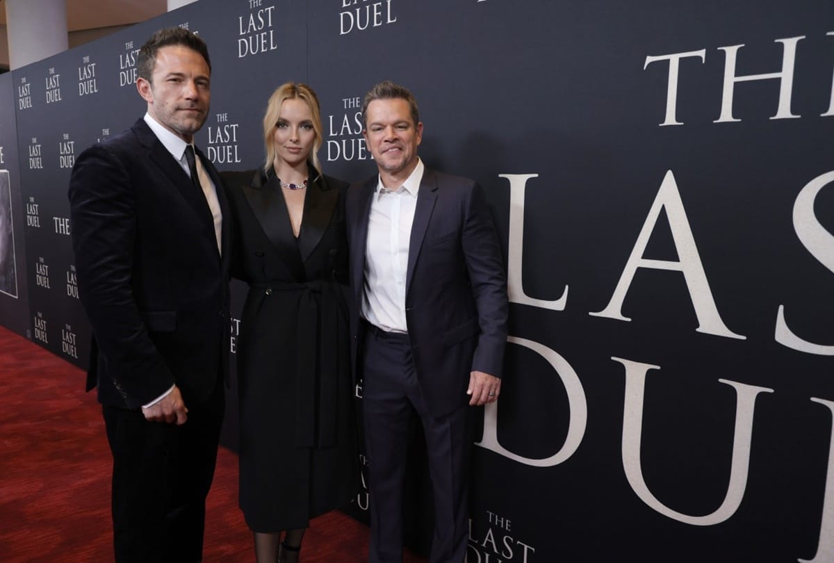 The last duel film had a star studded premiere ben affleck jennifer lopez and others grace the red carpet see photos